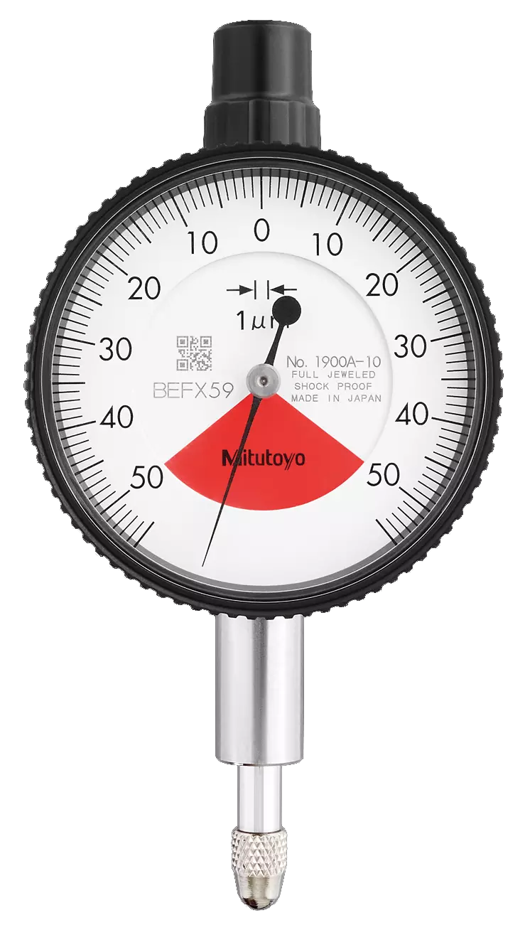 Mitutoyo Mutatós mérőóra 1 körülfordulással, Sorozat 1, ütésálló, Ø40 mm, 0.1 mm (dugattyú út: 2 mm), 0.001 mm (1900AB-10) termék fő termékképe