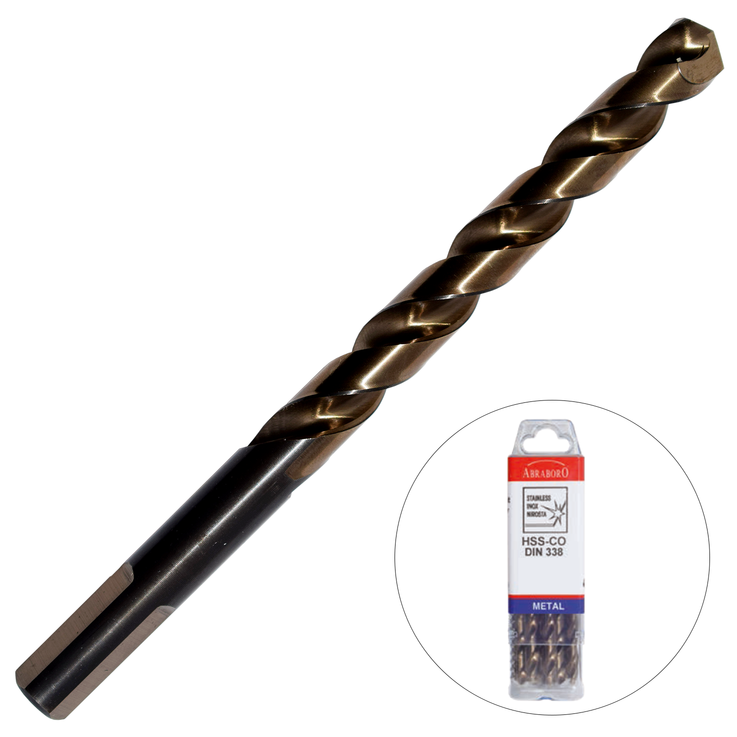 Abraboro 6.5 x 101 / 63 mm HSS-Co multi fémfúró háromszög szárral, 10 db/csomag termék fő termékképe