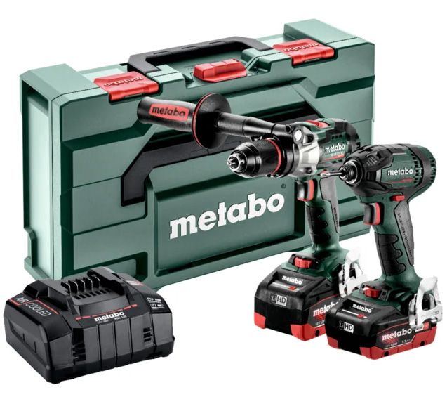 METABO COMBO SET 2.1.15 18 V BL akkumulátoros gépcsomag (2 x 5.5 Ah LiHD akkuval, metaBOX kofferben) termék fő termékképe