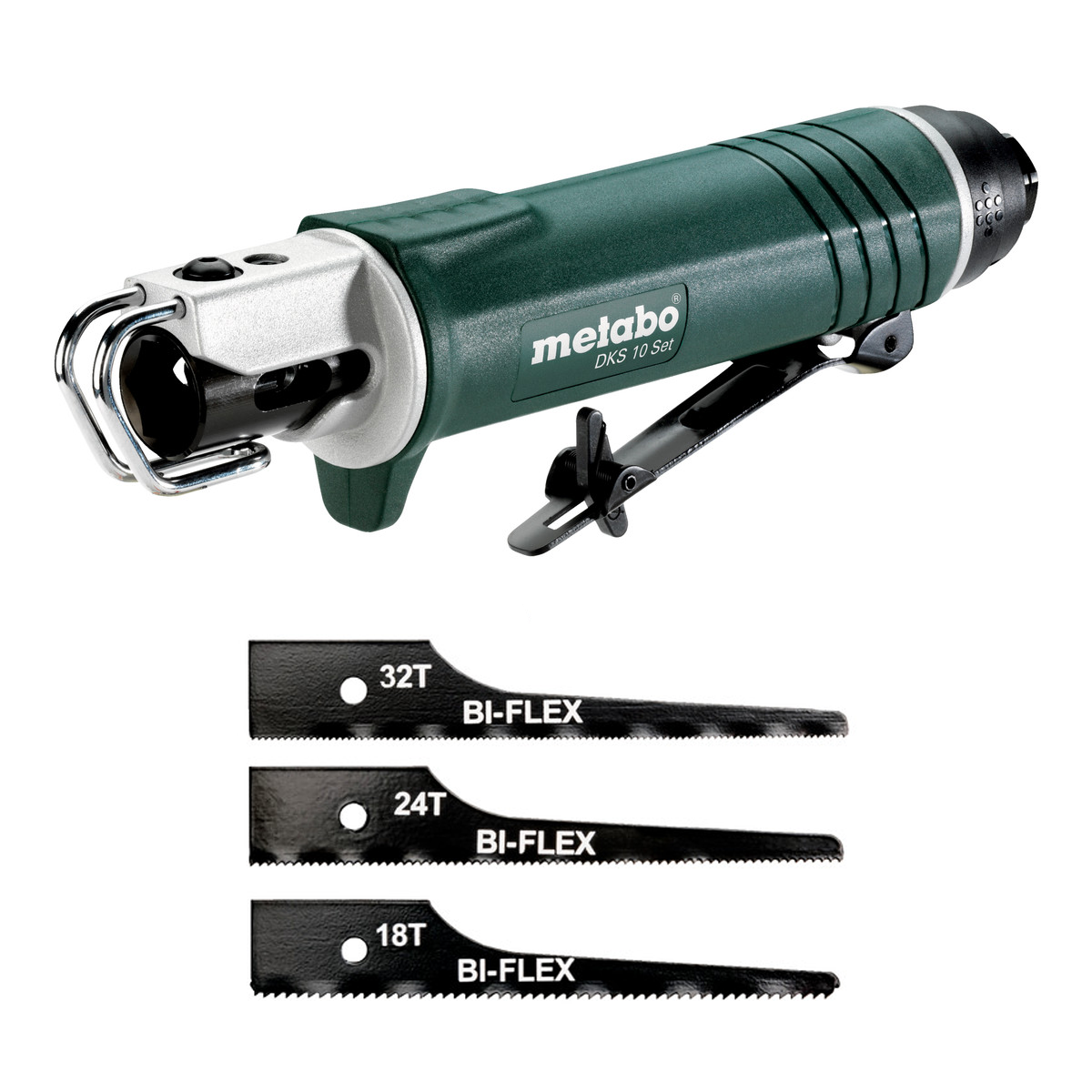 METABO DKS 10 SET sűrített levegős karosszériafűrész (műanyag hordtáskában) + fűrészlap készlet termék fő termékképe