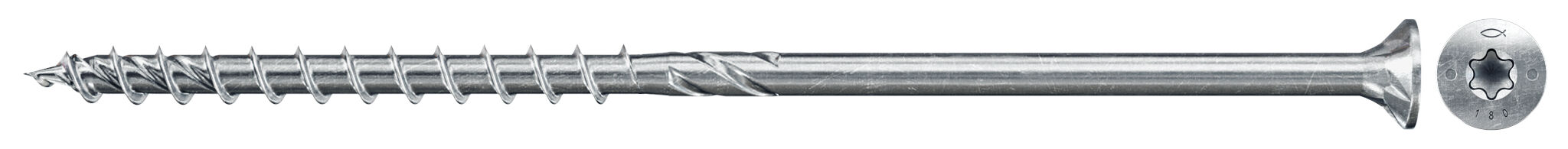Fischer PowerFast FPF II CTP 10.0 x 320 BC 50 süllyesztett fejű, kékre horganyzott részmenetes szerkezetépítő csavar TX behajtással, 50 db/csomag termék fő termékképe