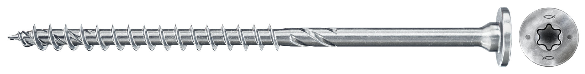 Fischer PowerFast FPF II ST25P 5.0 x 60 BC 200 lépcsősen süllyesztett fejű, kékre horganyzott részmenetes forgácslapcsavar TX behajtással, 200 db/csomag termék fő termékképe