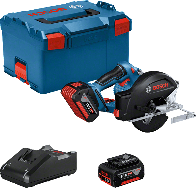 Bosch GKM 18V-50 akkus kézi fémvágó körfűrész (2 x 5.0 Ah Li-ion akkuval, L-BOXX-ban) termék fő termékképe