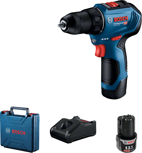 Bosch GSR 12V-30 akkus fúró-csavarozó (2 x 2.0 Ah Li-ion akkuval, kofferben) termék fő termékképe